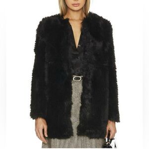 Bardot Faux Fur Mob Wife Coat NWT